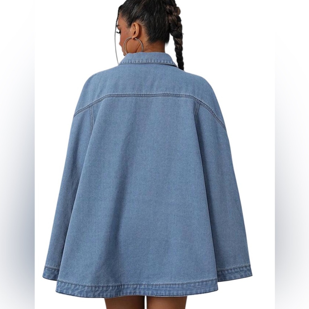 SHEIN Light Blue Denim Jacket - Picture 3 of 8